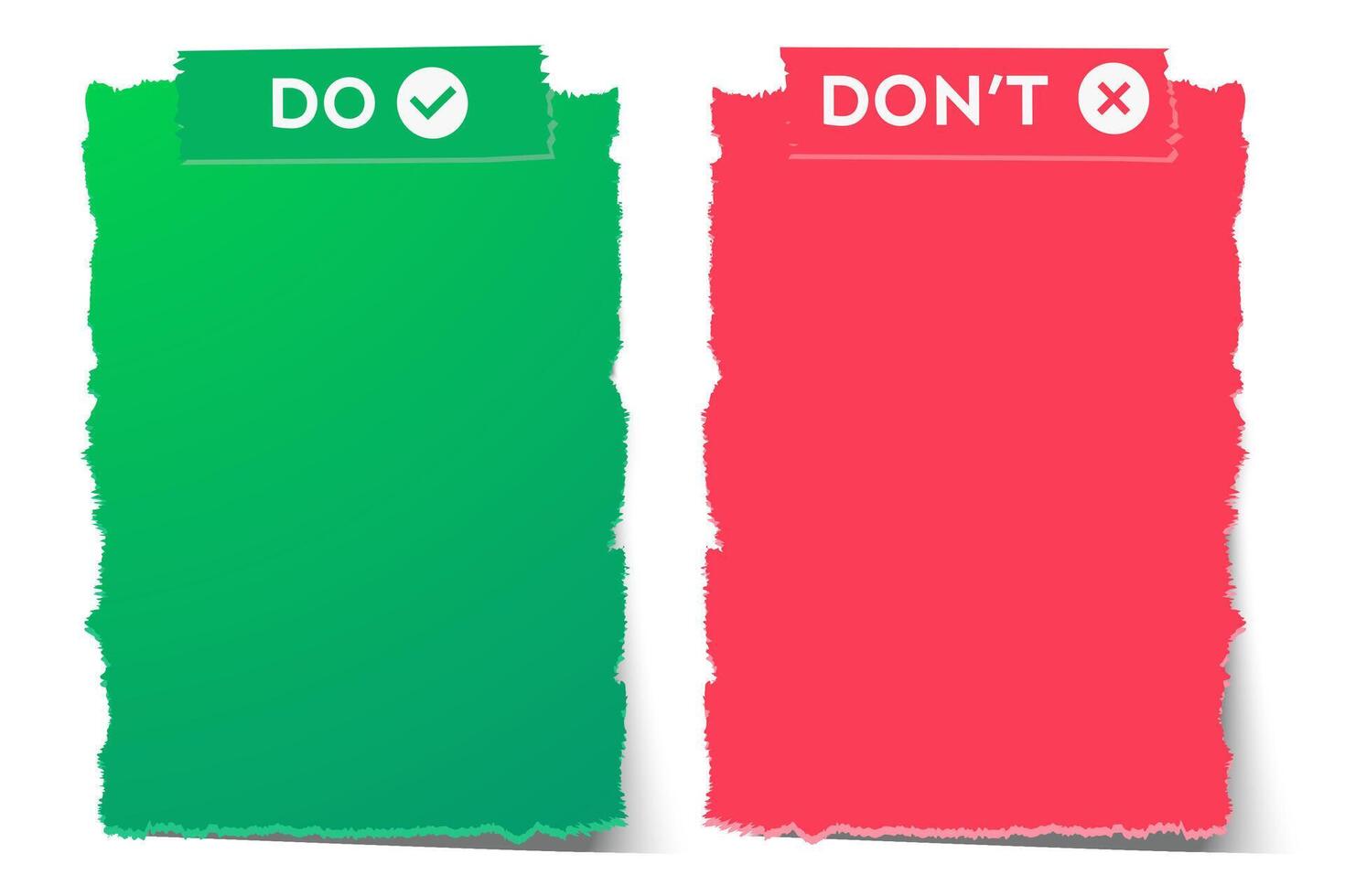 Do and Dont infographic template frame vector
