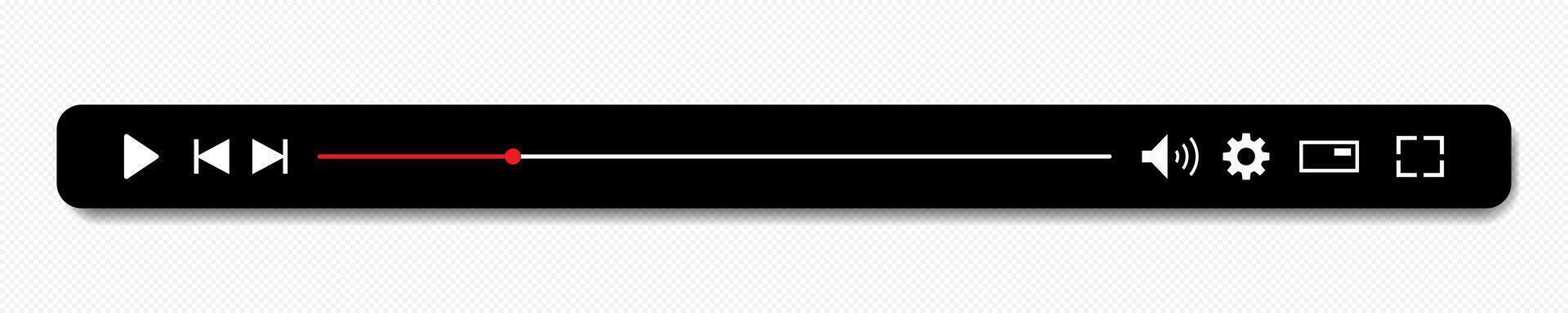 play bar template with button vector