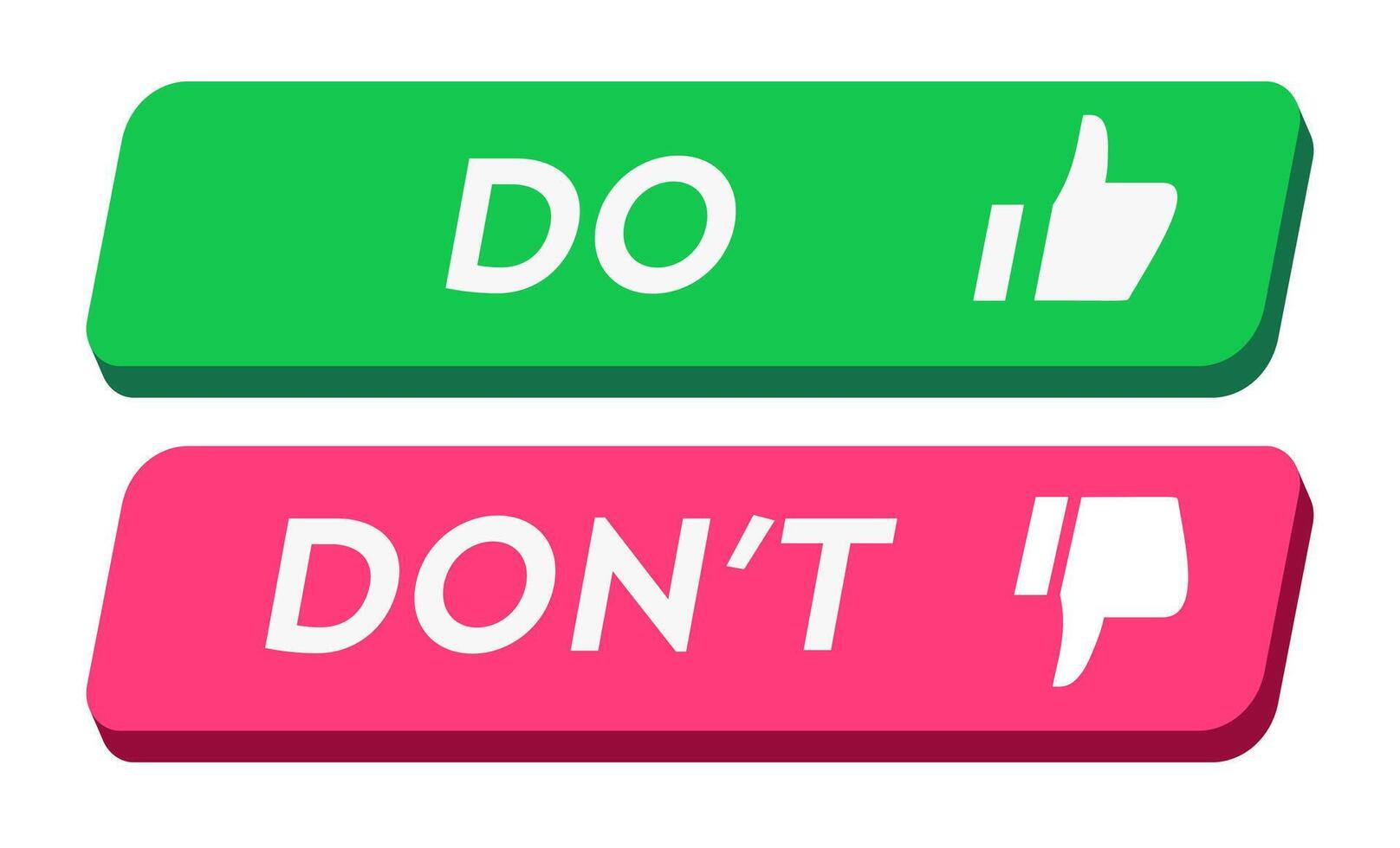 Do and dont sign modern 3d style vector