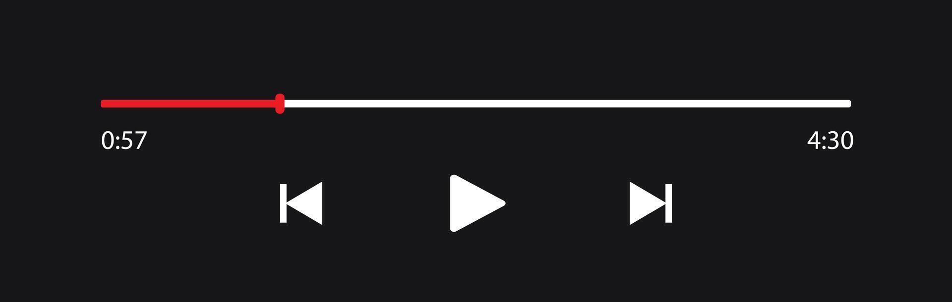play bar template with button vector