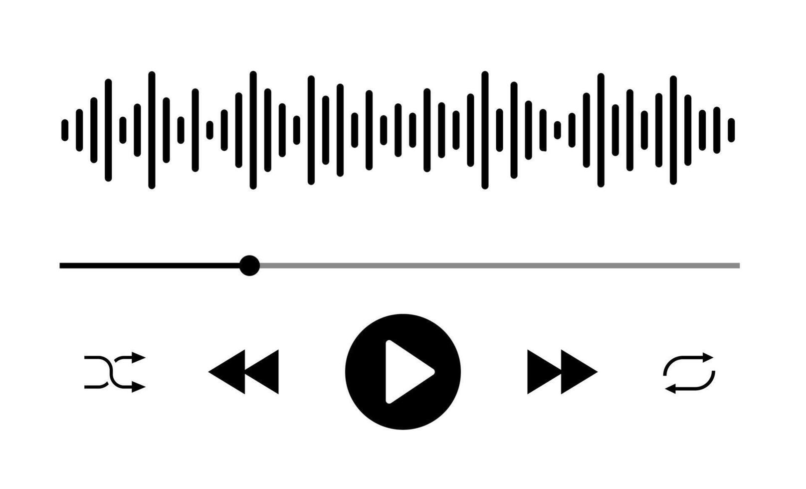 play bar template with button vector