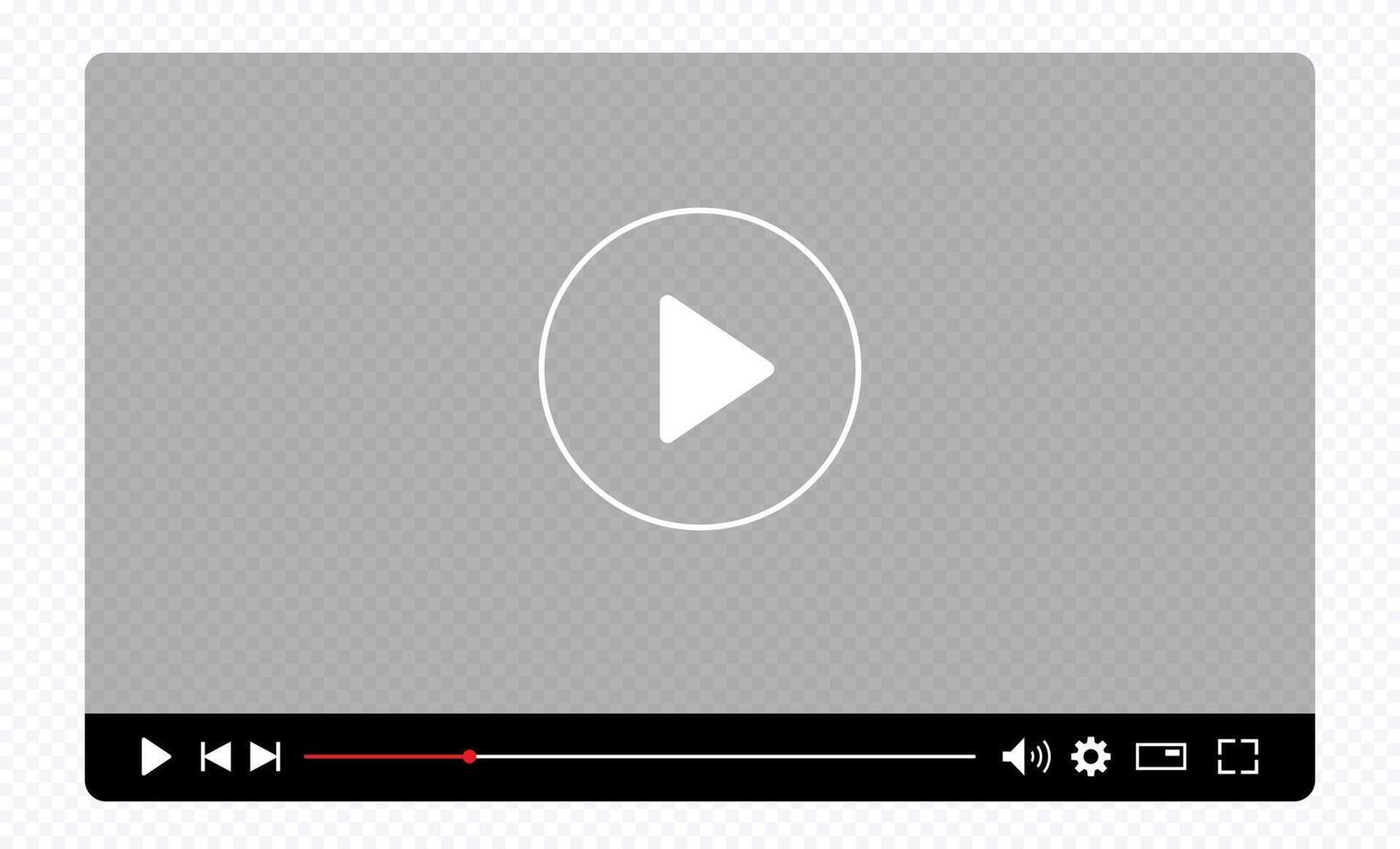 Multimedia player template for online cinema vector