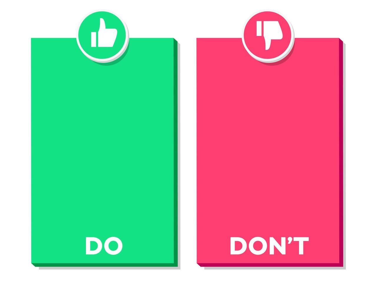 Do and dont infographic template frame 3d style vector