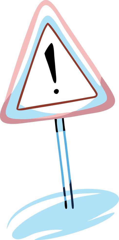 Abstract Exclamation Triangle Sign Illustration for Caution and Alert Graphics vector