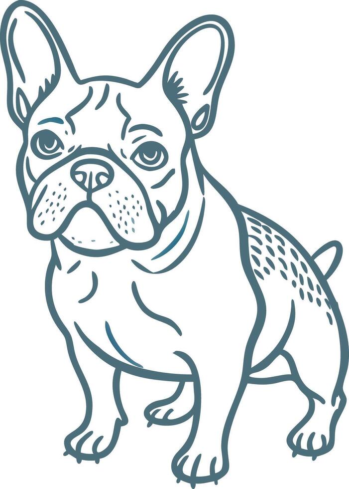 Adorable French Bulldog Illustration for Pet Lovers and Design Projects vector