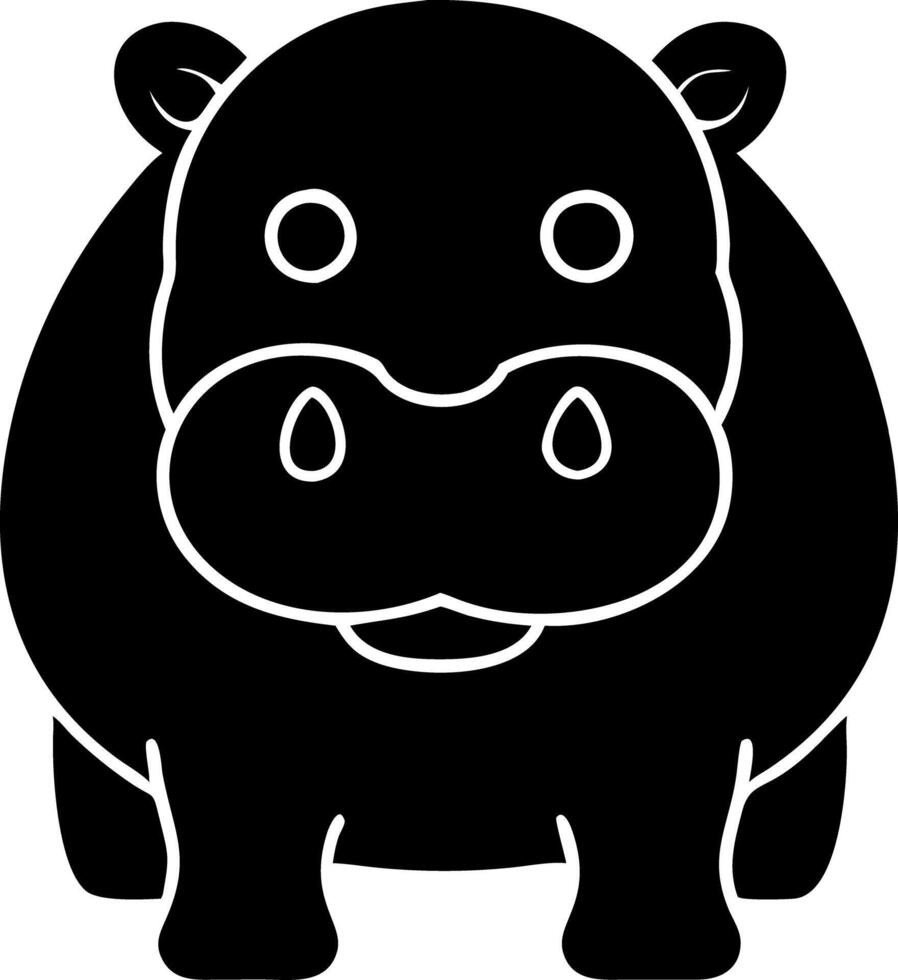 Adorable Hippo Illustration Animal Design for Children's Projects and Decor vector