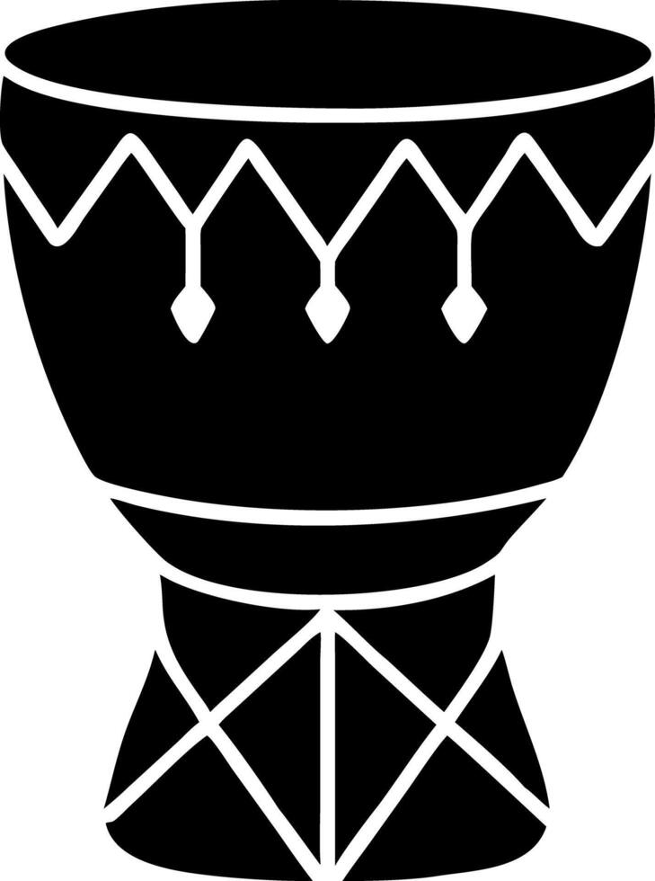 African Djembe Drum for World Music and Cultural Design vector