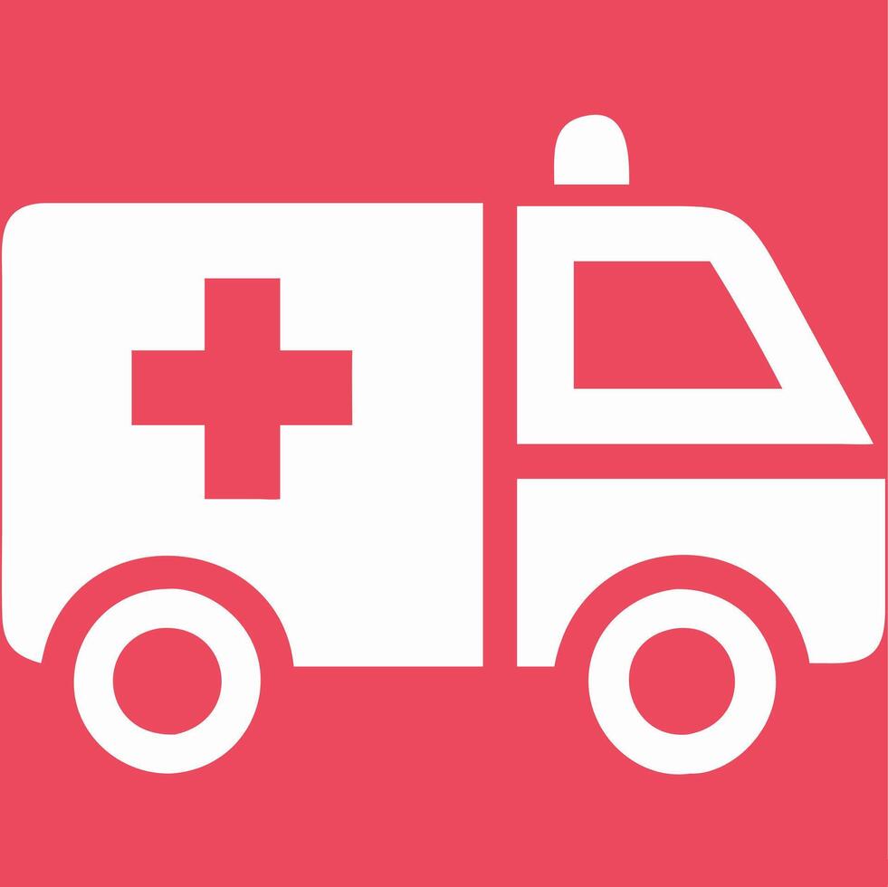 Ambulance for Medical Emergency Healthcare Design Applications vector