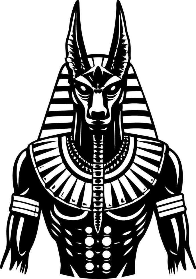 Ancient Egyptian Anubis Deity Illustration for Mythology and Design vector