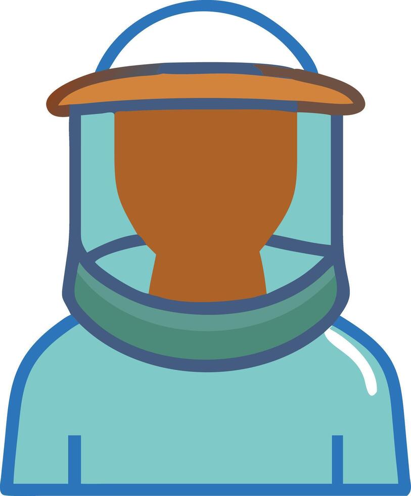 Beekeeper Protective Suit Illustration for Safety and Agriculture vector