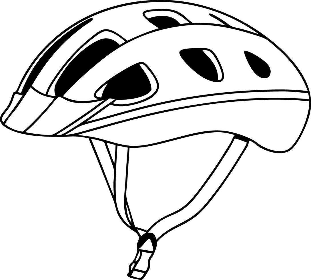 Bicycle Helmet Illustration for Safety and Sports Design vector
