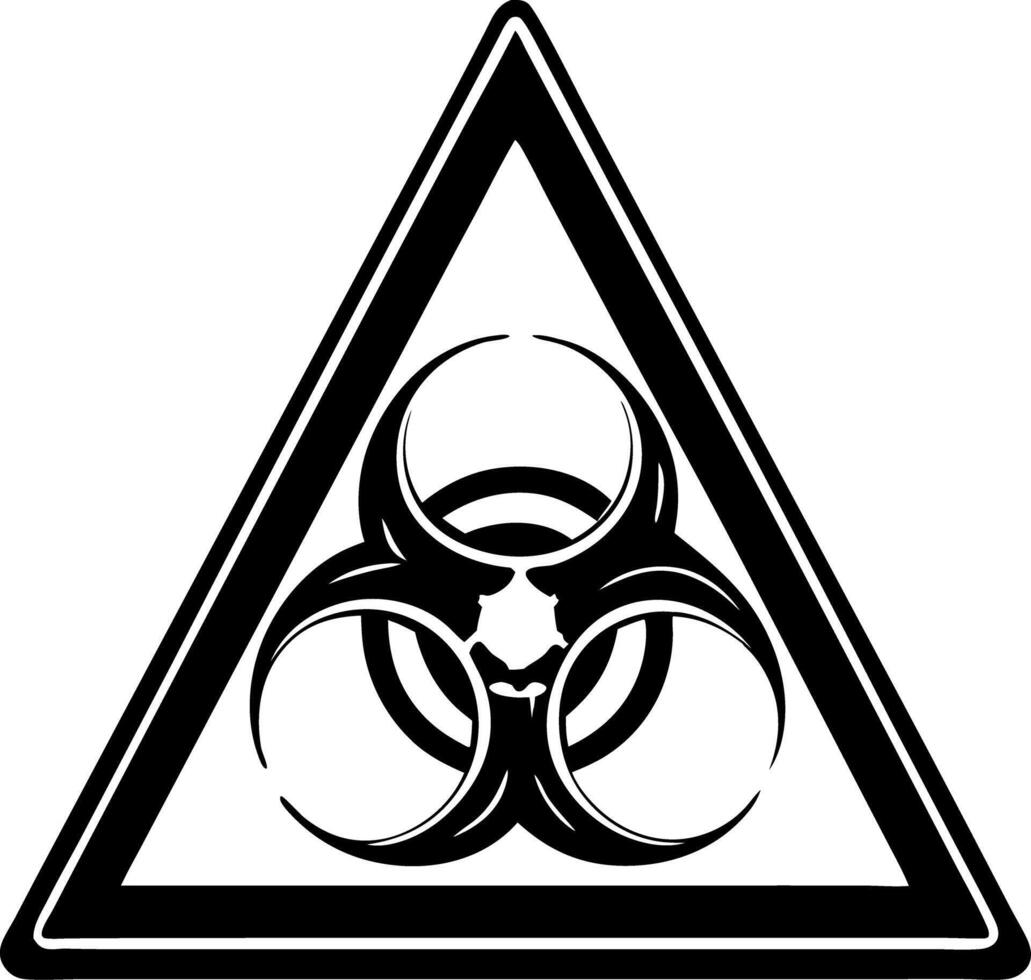 Biohazard Symbol Triangle Warning Graphic for Safety and Hazardous Material Signs vector