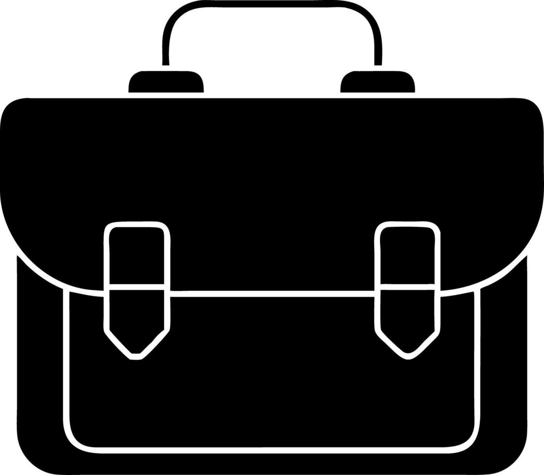 Black Briefcase for Business and Office Use vector