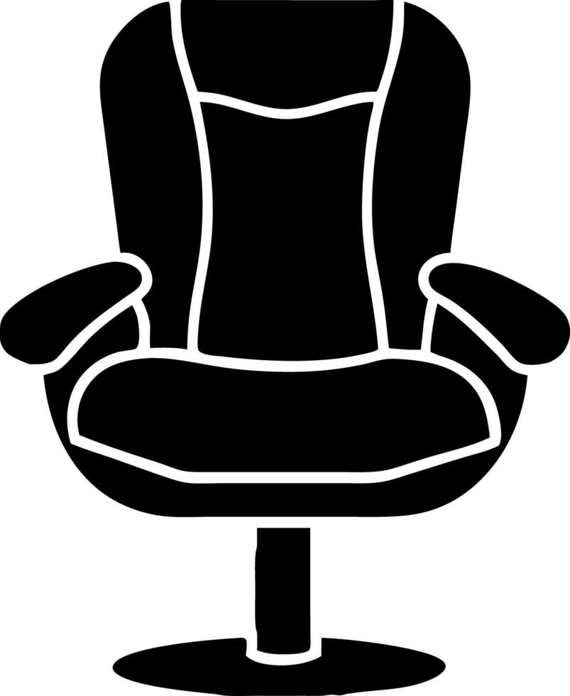 Black Silhouette Office Chair Illustration Ergonomic Design vector
