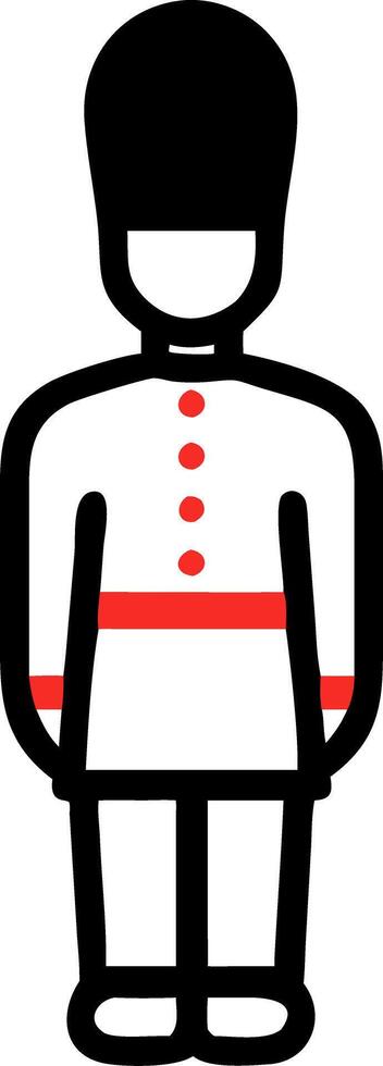 British Royal Guard Illustration in Traditional Uniform vector