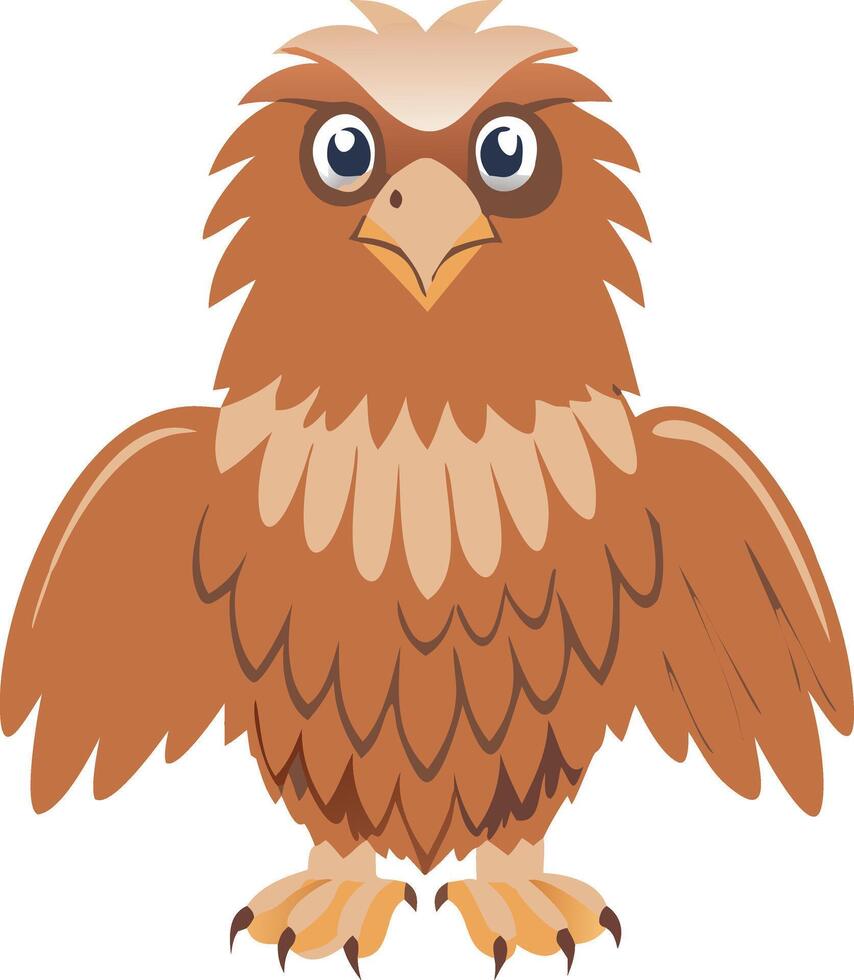 Charming Cartoon Owl Illustration for Educational and Digital Design Use vector
