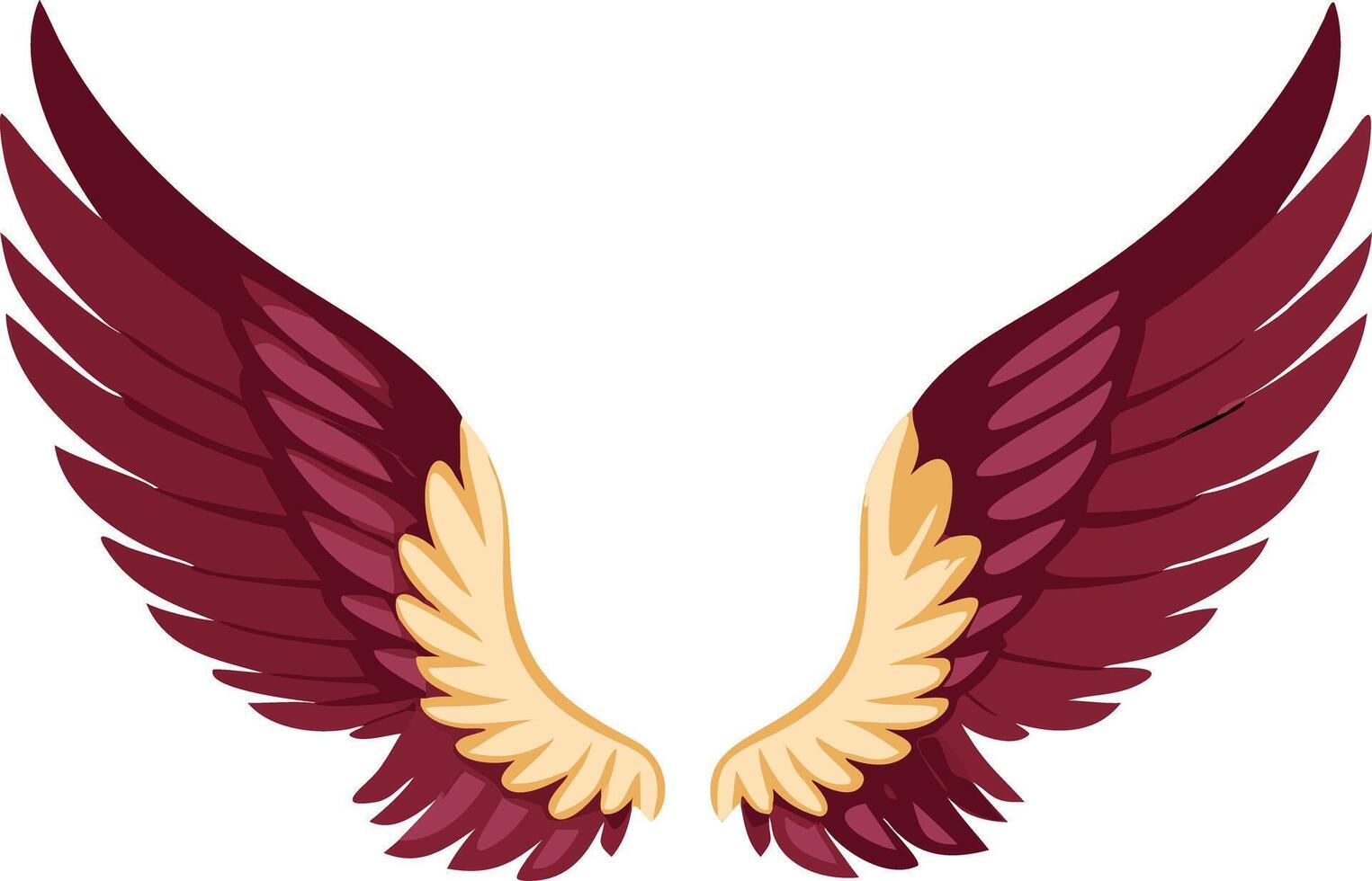 Colorful Feathered Wings Illustration for Fantasy and Design Projects vector