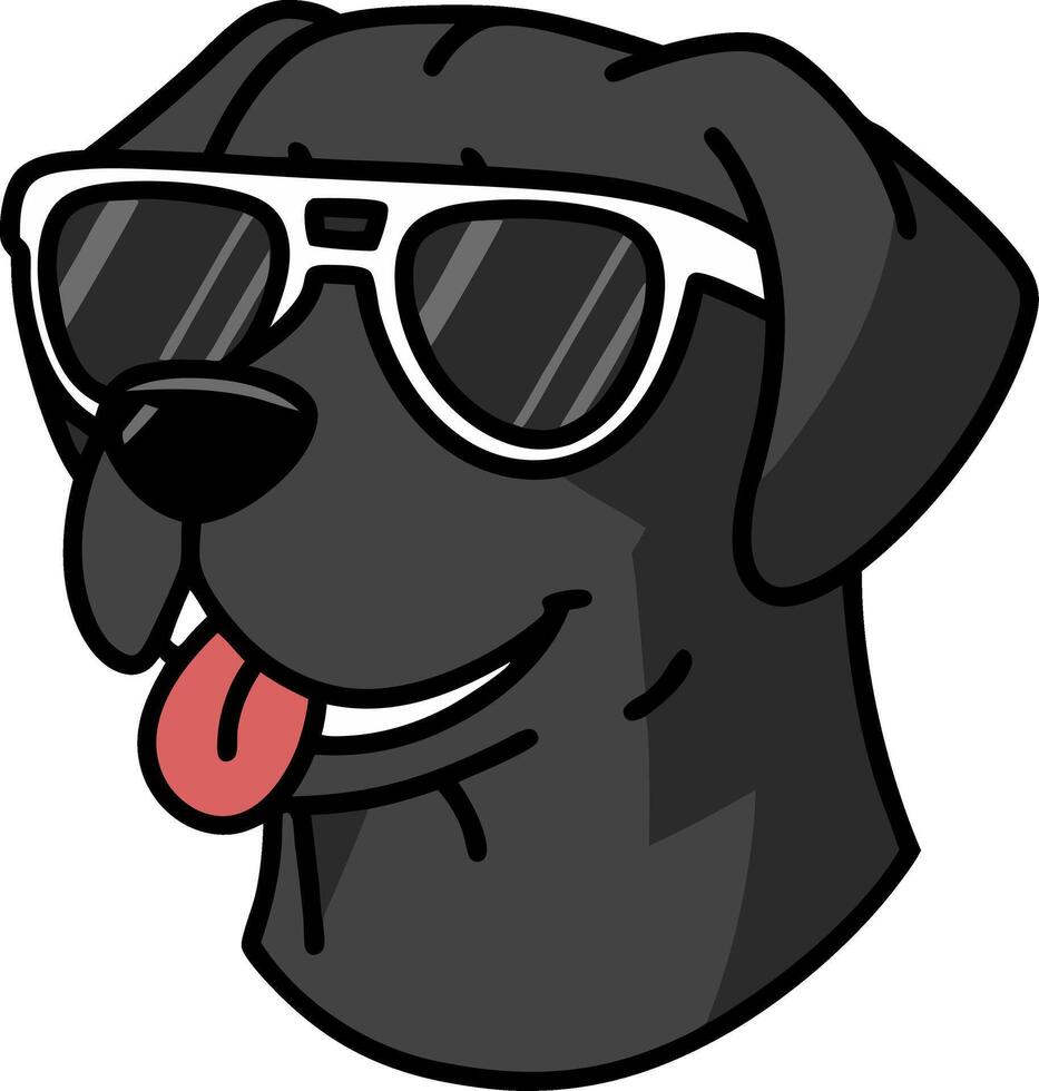 Cool Dog Wearing Sunglasses Illustration for Fun and Casual Designs vector