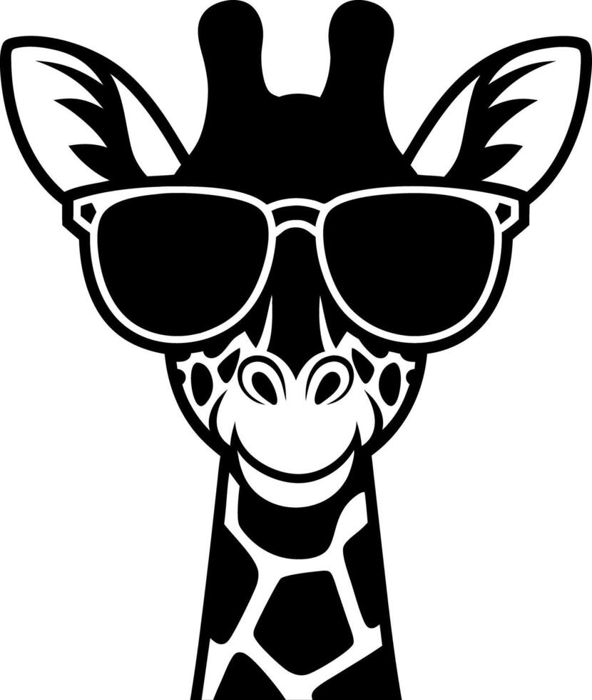 Cool Giraffe with Sunglasses Art for Fun Creative Designs vector