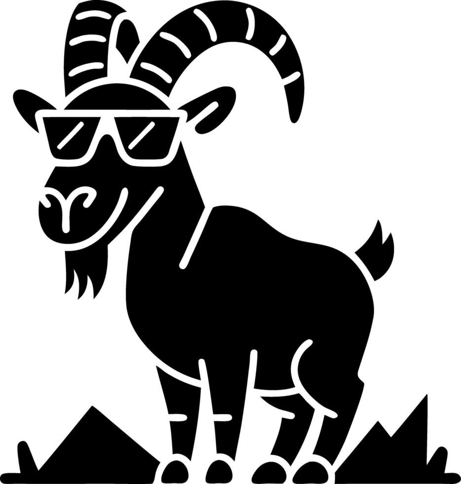 Cool Goat with Sunglasses Art for Fun and Trendy Designs vector