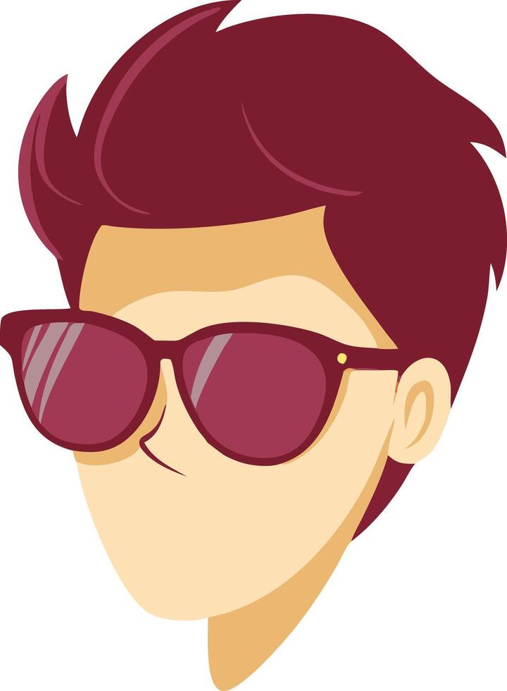 Cool Trendy Sunglasses Guy Illustration for Fashion and Style Concepts vector