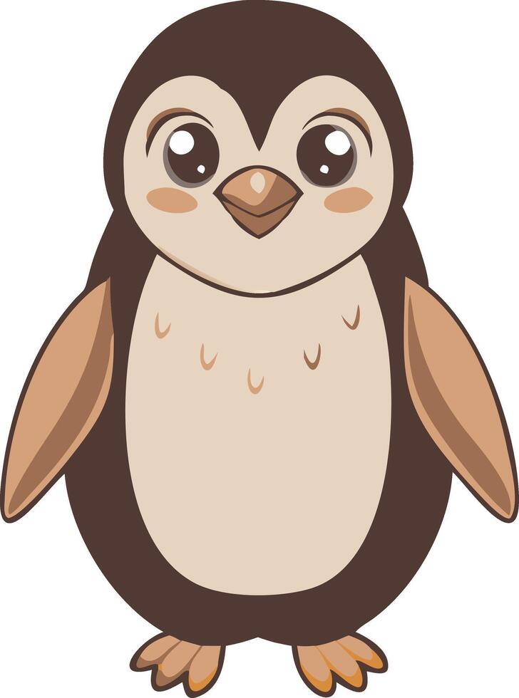Cute Baby Penguin Illustration for Kids' Material and Educational Design vector