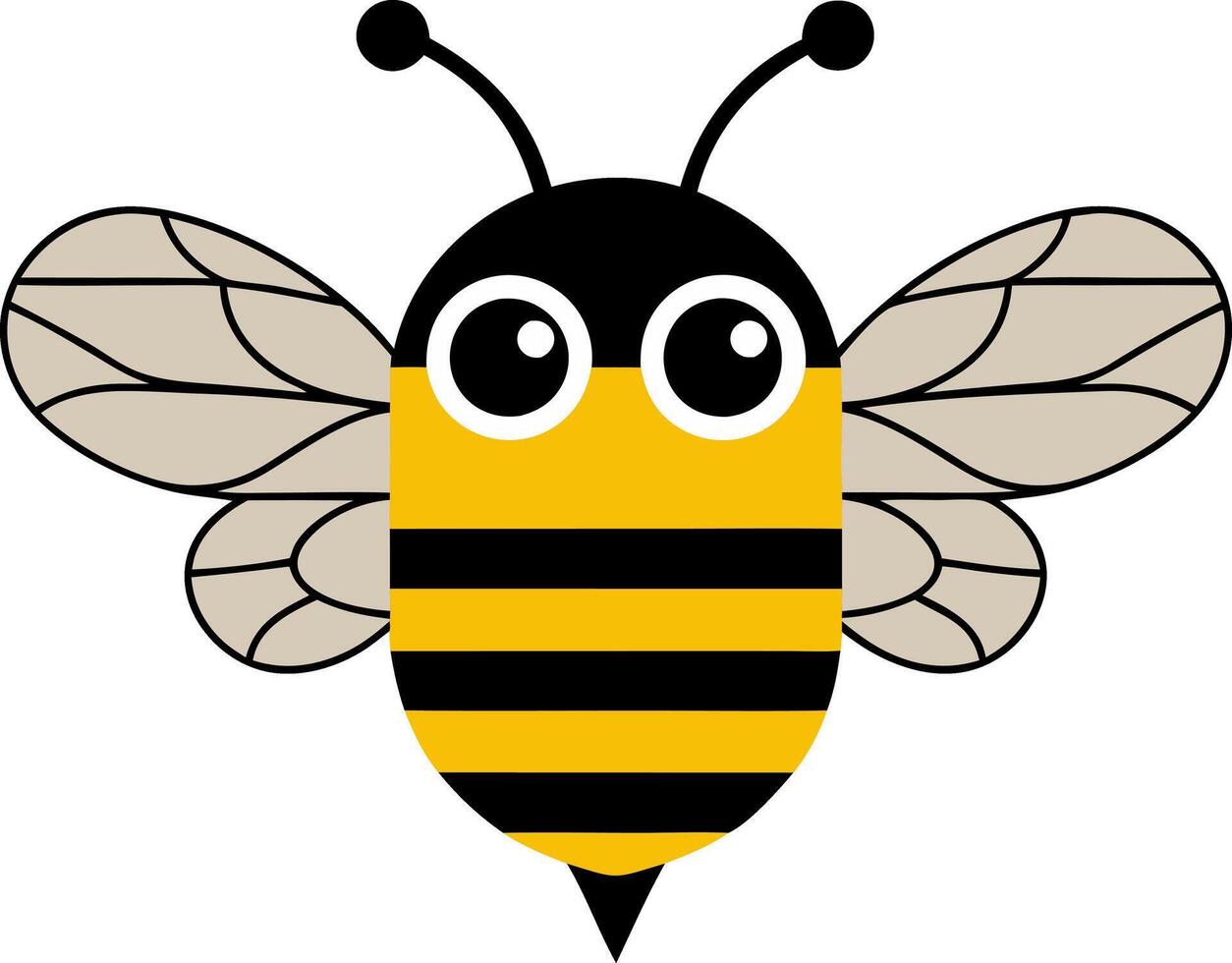 Cute Cartoon Bee Illustration for Children's Design and Education vector