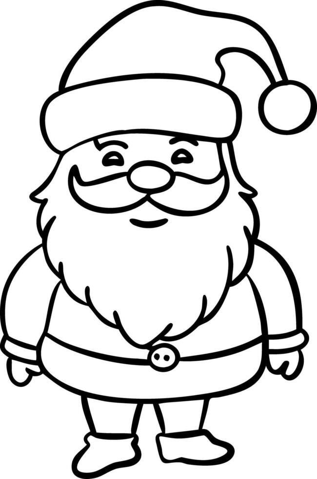 Cute Santa Claus Illustration for Christmas Holiday Designs vector