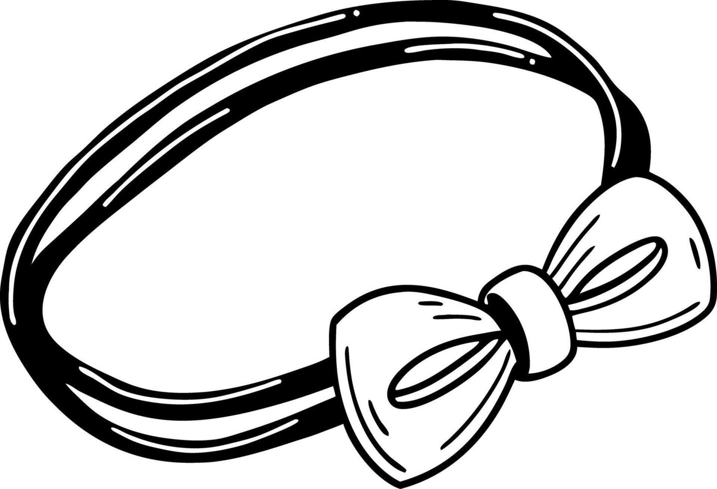 Elegant Hairband with Bow Illustration for Fashion and Accessory Design vector