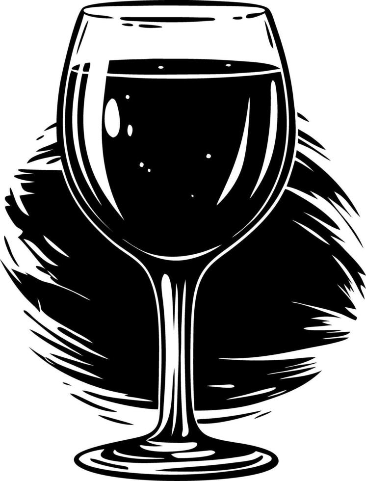 Elegant Wine Glass Illustration for Restaurant and Wine Bar Decor vector