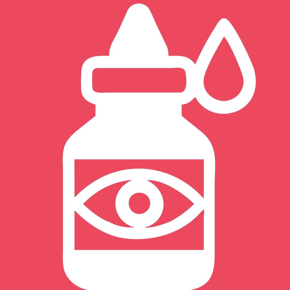 Eye Dropper Bottle with Eye Symbol for Medical and Pharmaceutical Use vector
