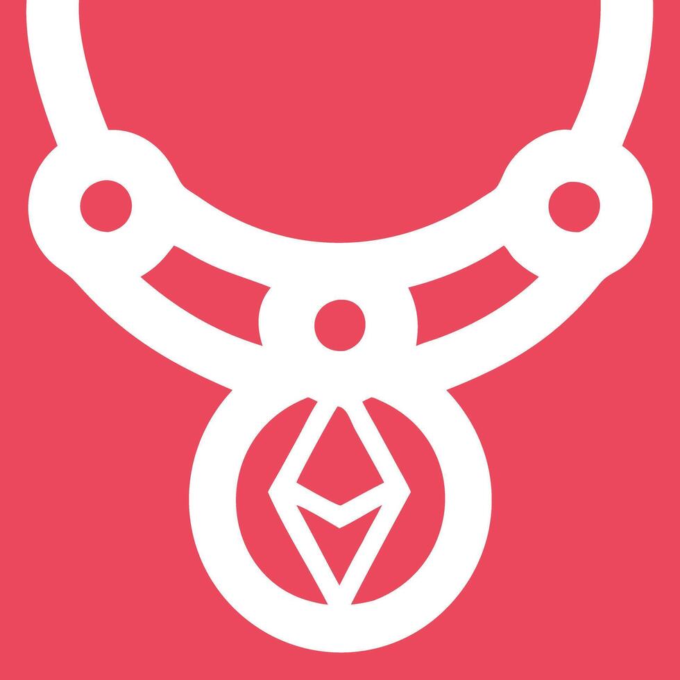 Ethereum Cryptocurrency Necklace Design for Blockchain Fashion vector
