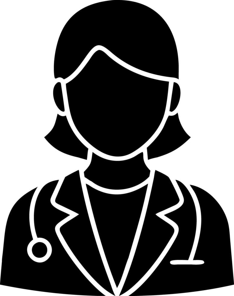 Female Doctor Illustration with Stethoscope for Healthcare Design vector