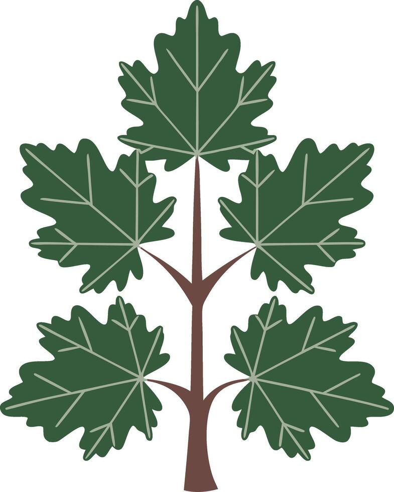 Green Leafy Tree Illustration for Nature and Environment Themes vector