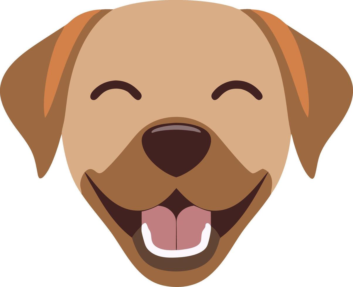 Happy Cartoon Dog Face Illustration for Joyful Pet Graphics vector