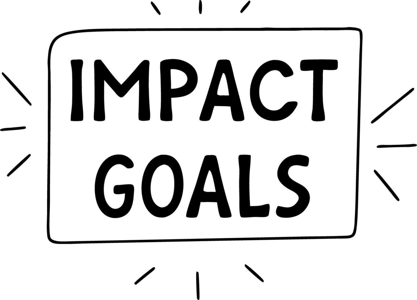 Impact Goals Motivational Illustration for Achieving Success vector