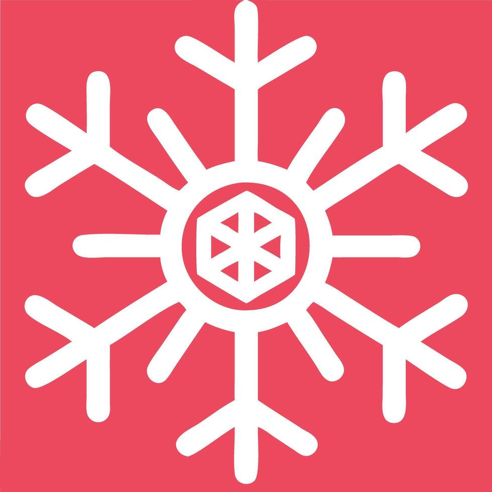 Intricate Snowflake Symbol in Colorful Design for Winter Themes vector