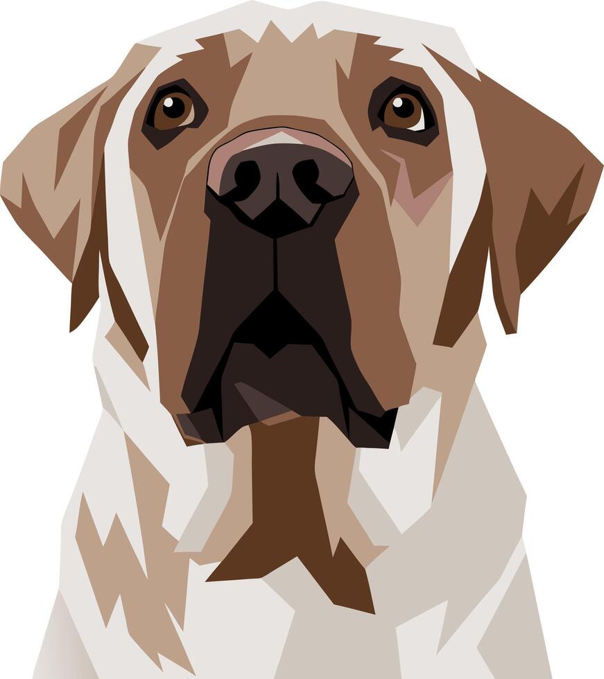 Labrador Retriever Head Illustration for Pet Portraits and Design vector