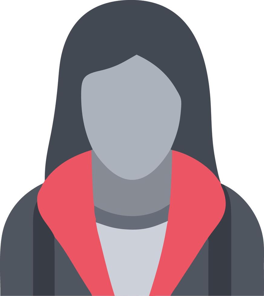 Minimalist Female Avatar in Red Jacket for Profile and Branding vector