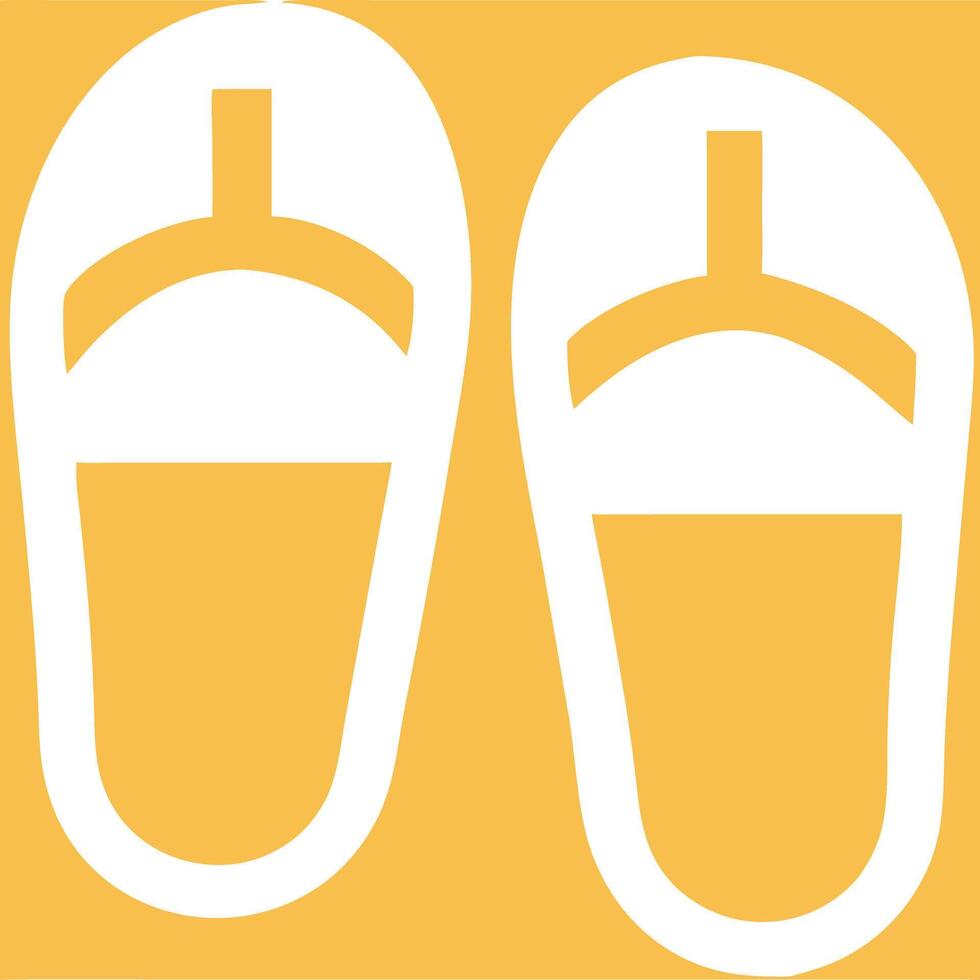 Minimalist Yellow Slippers Footwear for Summer Vacation and Beach vector