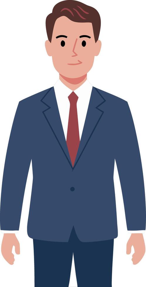 Professional Businessman Illustration in Formal Suit for Corporate Use vector