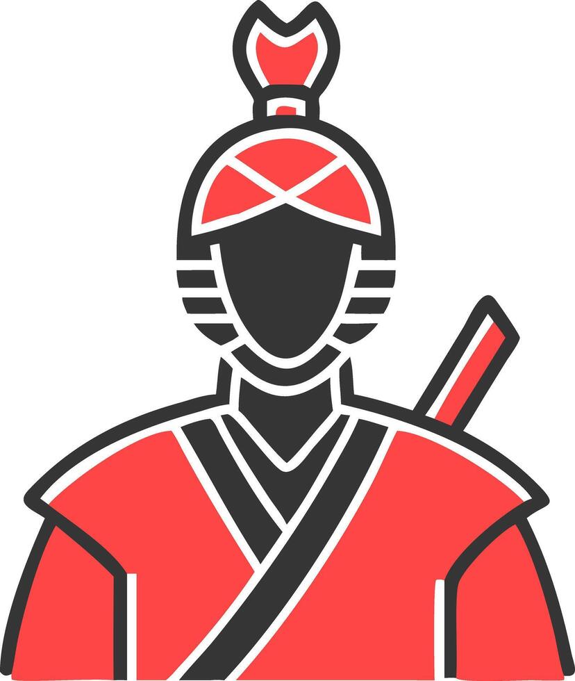 Samurai Warrior Illustration Japanese Martial Arts Theme for Graphic Design vector