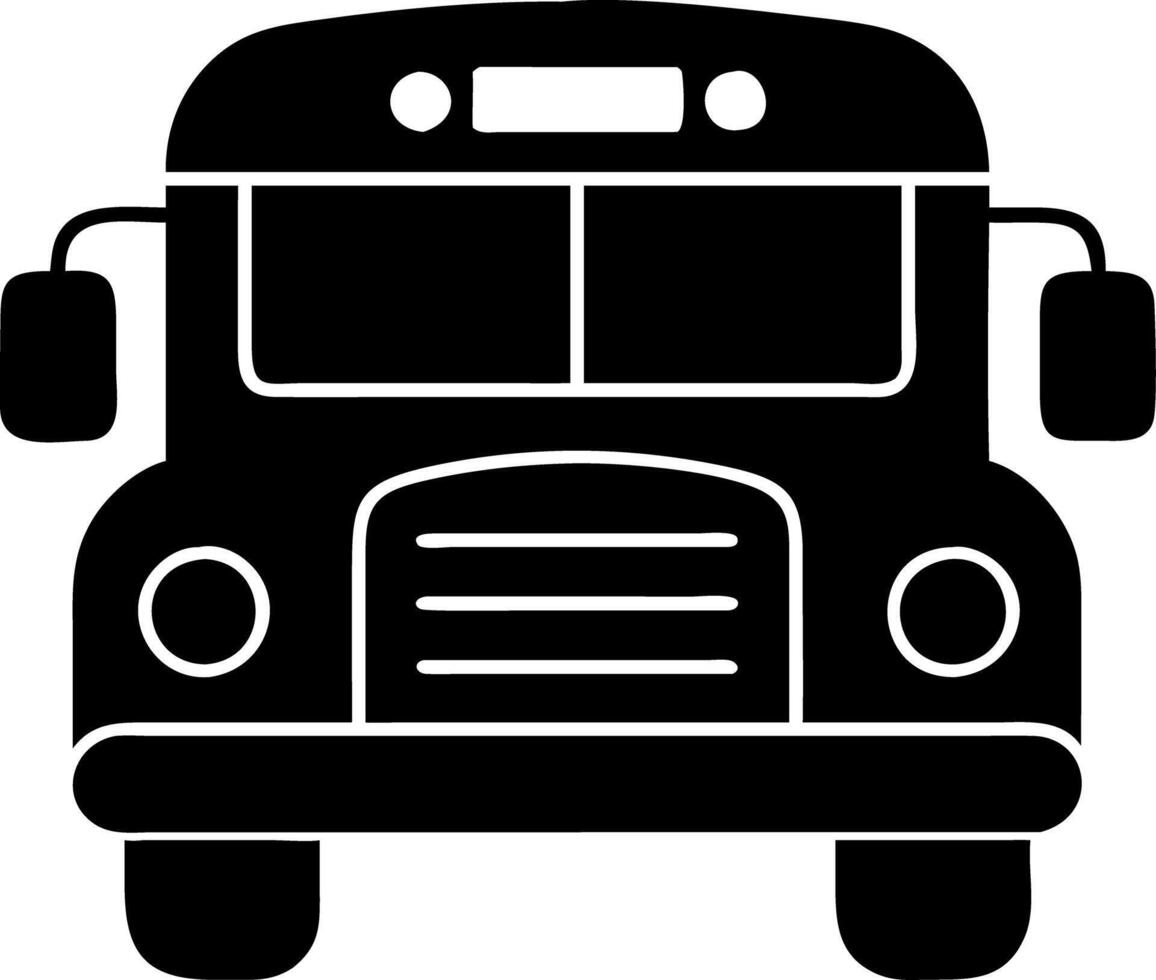 School Bus Front View Illustration for Educational and Transportation Designs vector