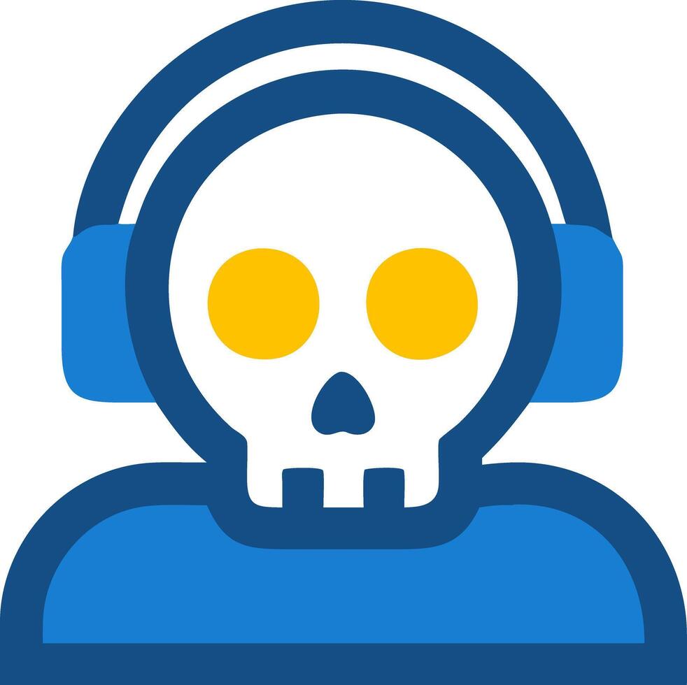 Skull Headphones Vibrant Art for Music and Technology Themes vector