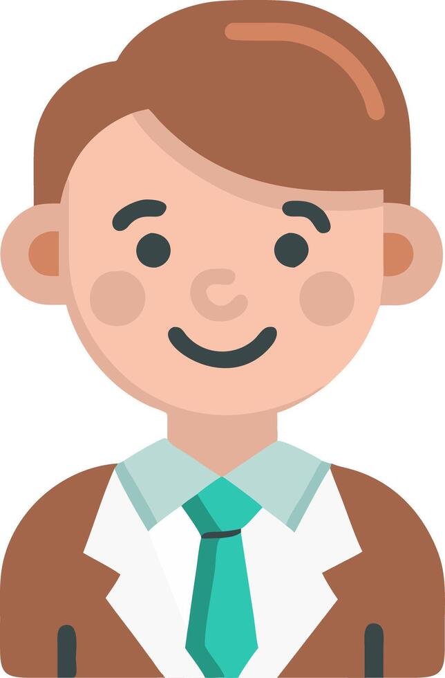 Smiling Young Businessman Illustration in Suit and Tie vector