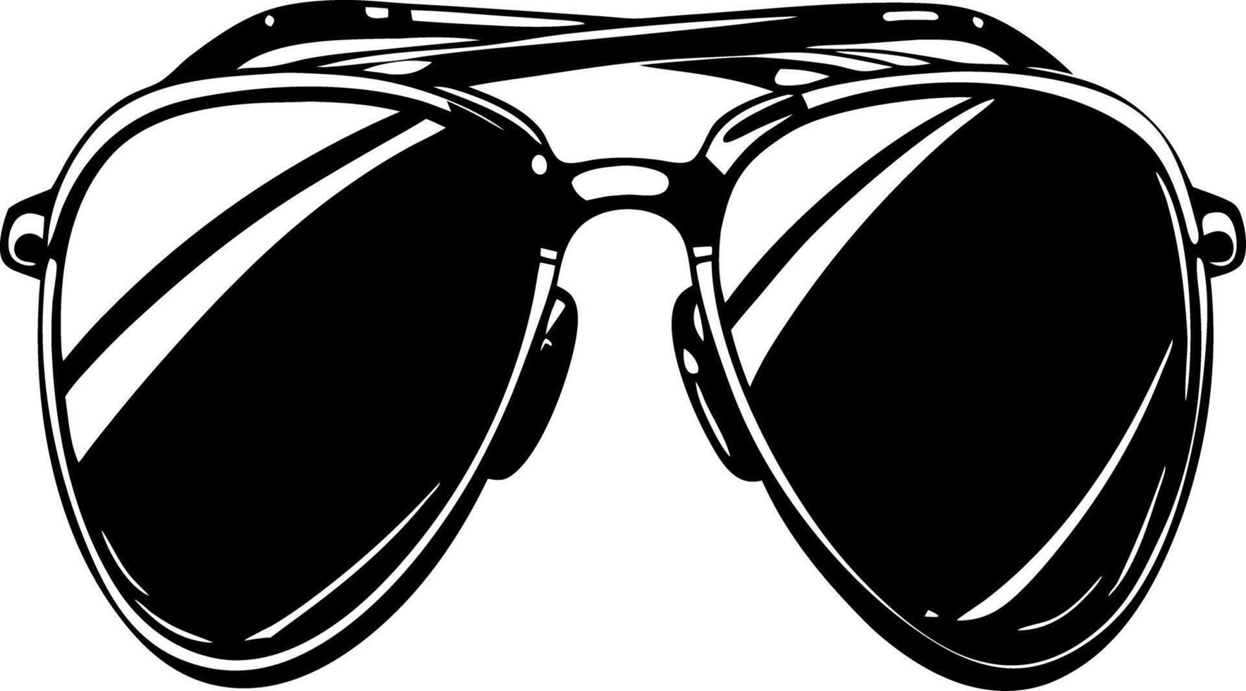 Stylish Illustration of Classic Aviator Sunglasses for Fashion and Design Projects vector