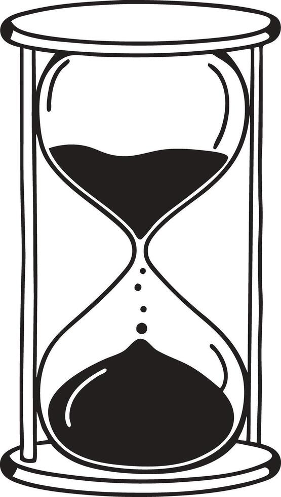 Hourglass Symbolizing Time Management and Passing Moments vector