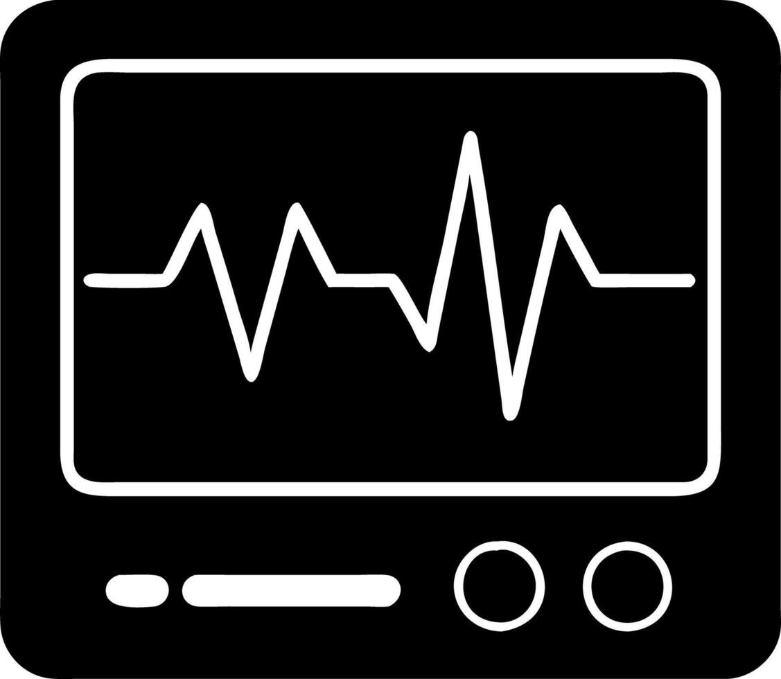 Illustration of ECG Heartbeat Monitor on Medical Screen Interface vector