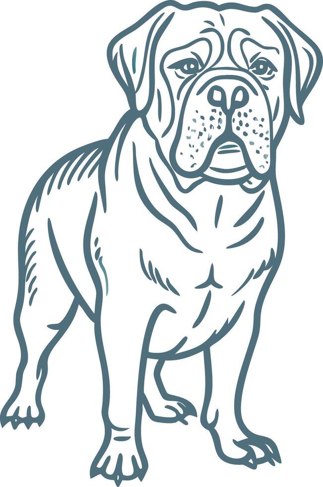 Illustration of Loyal Dog Breed Perfect for Pet-Themed Designs and Decor vector