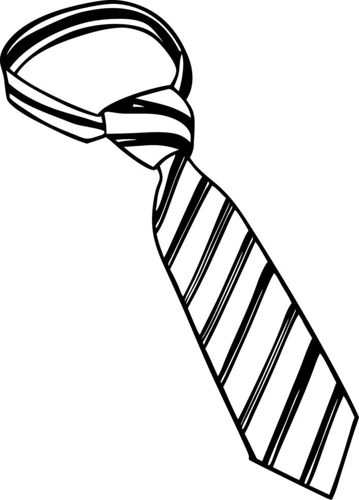 Illustration of Striped Necktie Symbolizing Professional Business Attire vector